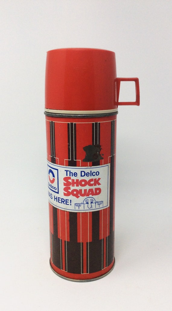 plaid thermos