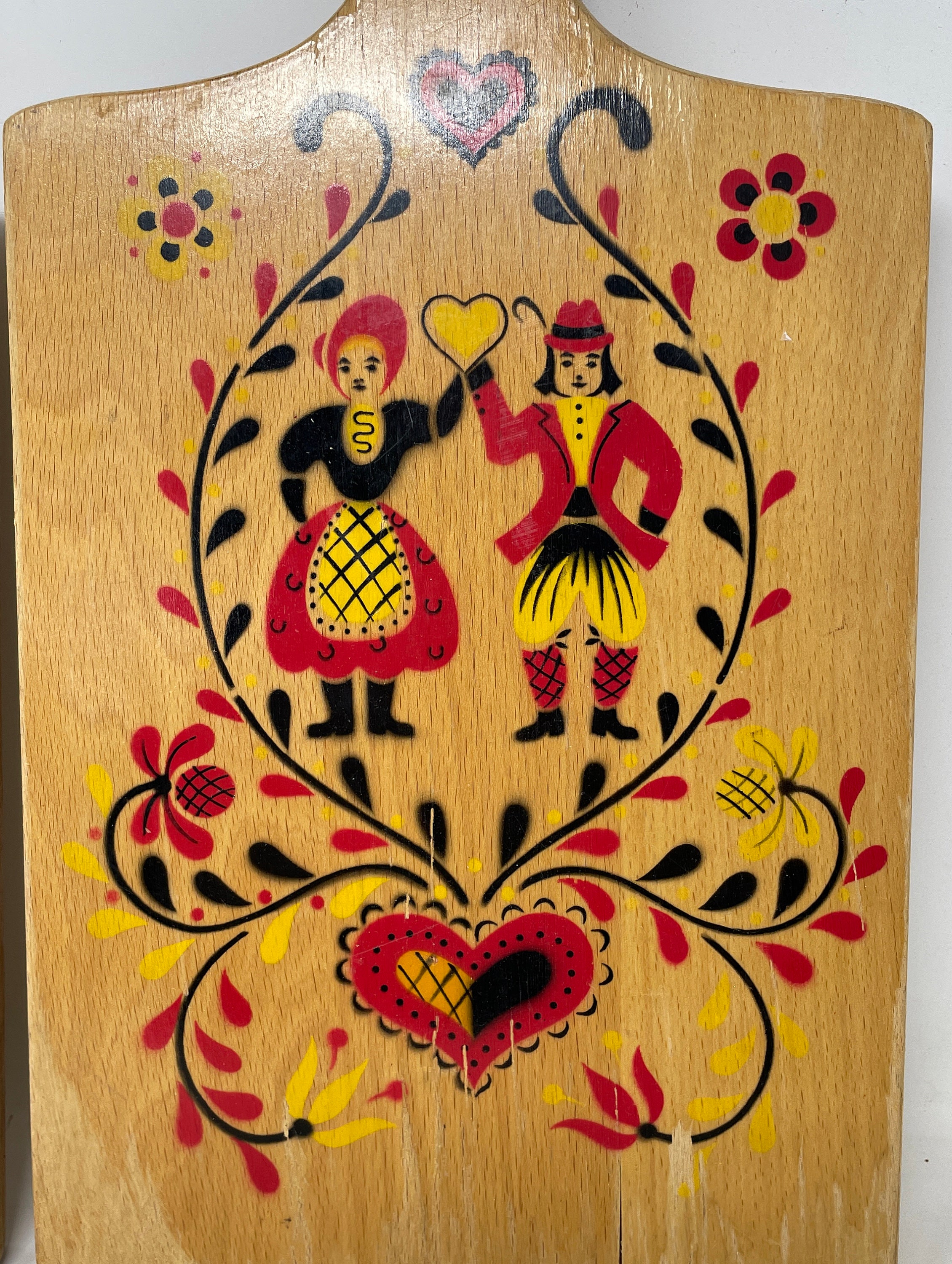 2 Vtg. Wood Cutting Boards Hand Painted Kitchen Pennsylvania Etsy