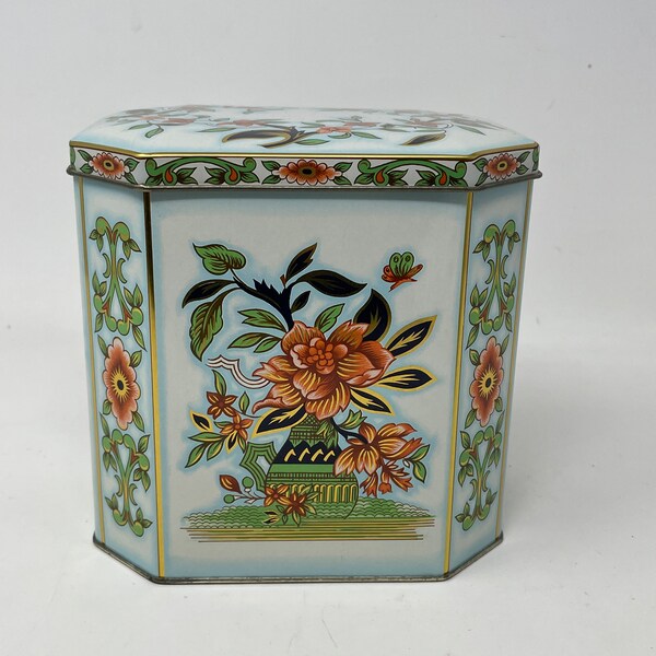 Floral Tea Tins Etsy