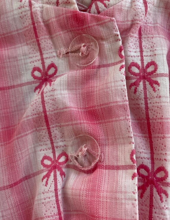 Vtg Little Infant Toddler Dress Pink White Checke… - image 5