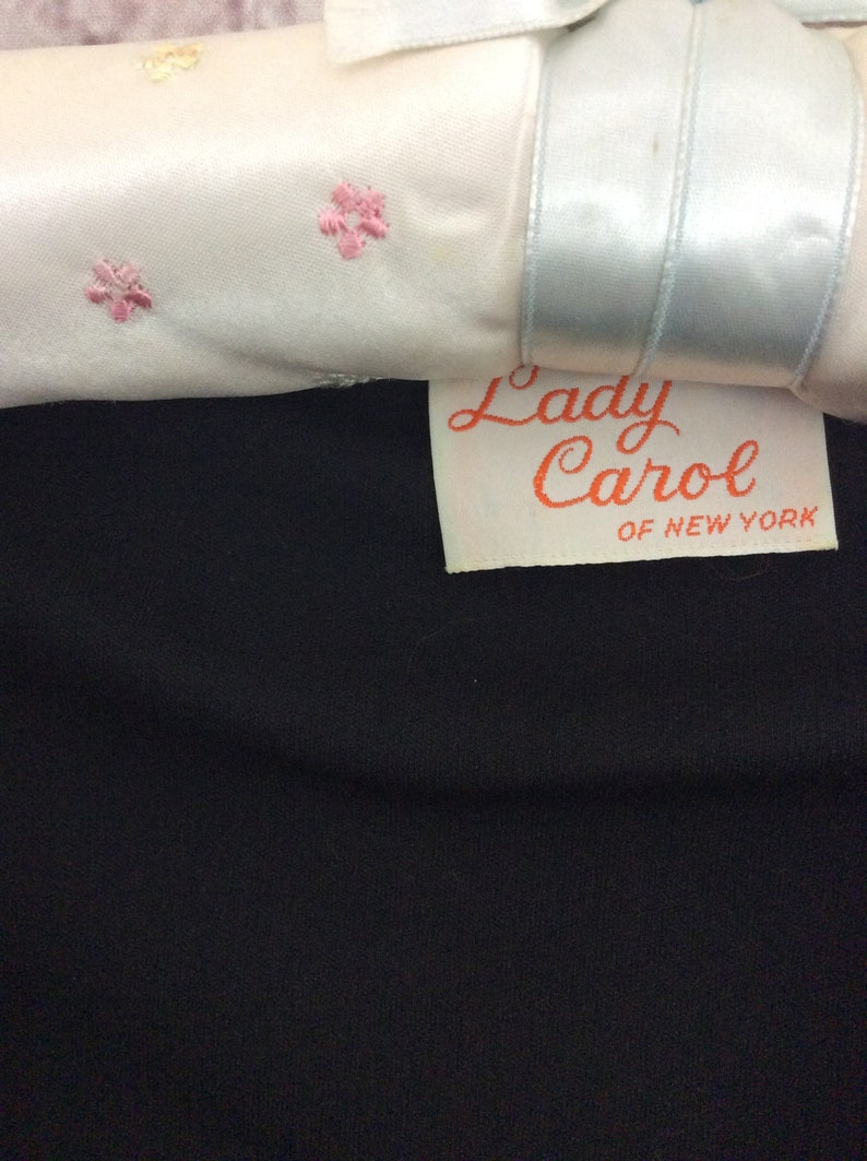 Vintage Black 1960/'s Blouson Dress Lady Carol Gathered Tie Waist Movie Theater Fashion Prop Photo Prop