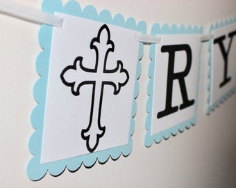 God Bless Banner, Baptism Banner, First Communion Banner