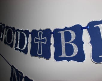 God Bless Banner, Confirmation Banner, Communion Banner, Baptism Banner