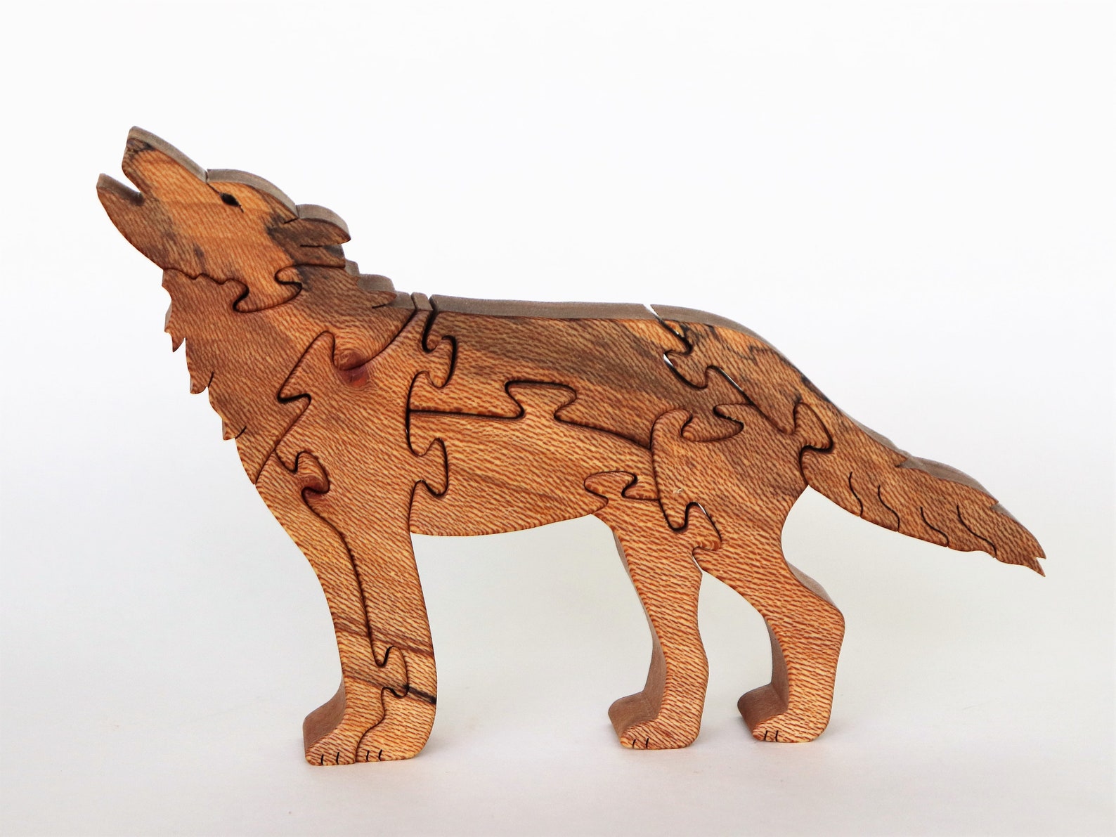 Wolf Puzzle Scroll Saw Pattern DIY Wooden Puzzle Plan Etsy Canada