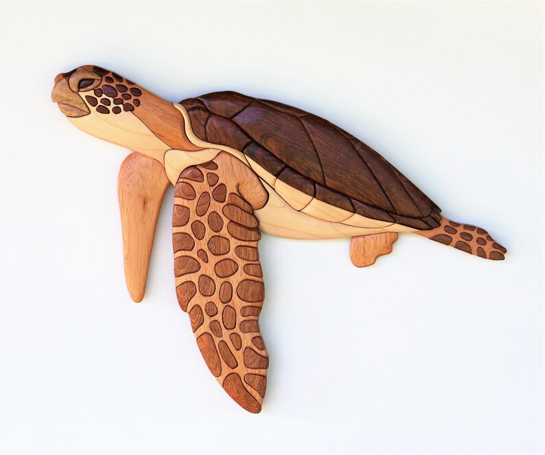 Loggerhead Sea Turtle Intarsia Wall Hanging Scroll Saw Pattern Etsy
