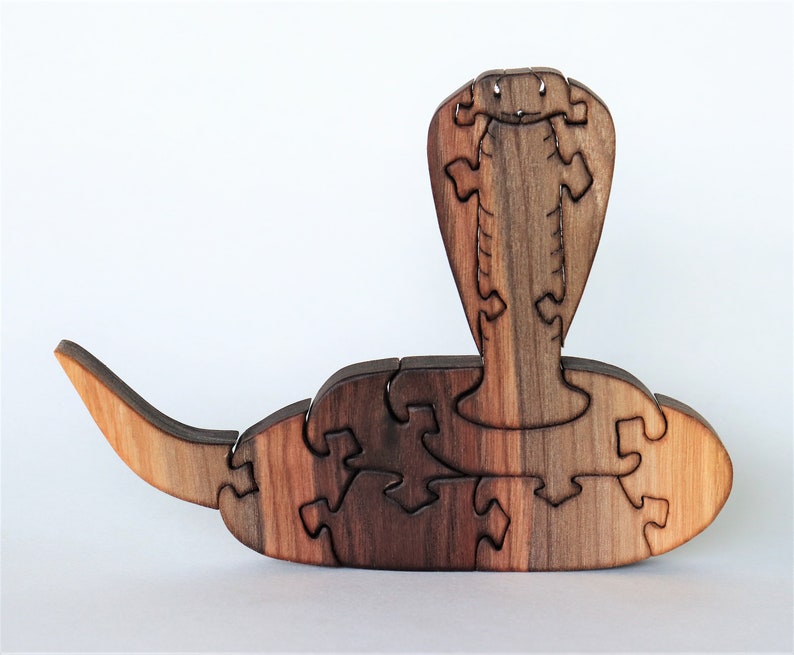 Cobra Snake Wooden Puzzle Scroll Saw Pattern DIY Woodworking Etsy