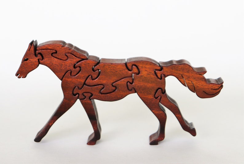 Horse Wooden Puzzle Scroll Saw Pattern DIY Woodworking Plan Etsy