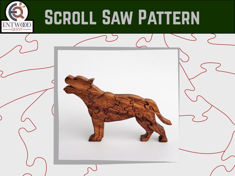 Dog Breed Variety Scroll Saw Puzzle Pattern Set, Golden Retriever