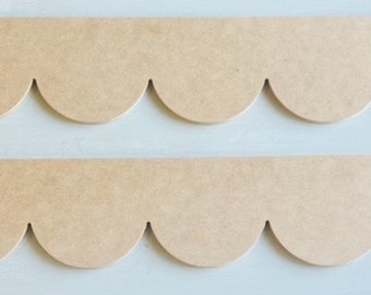 Scalloped MDF Trim Molding, Scallop Pattern MDF Trim, Each Piece 46" Long Scalloped Trim, Scallop Trim, Packs of 46" Scallop Trim for DIY