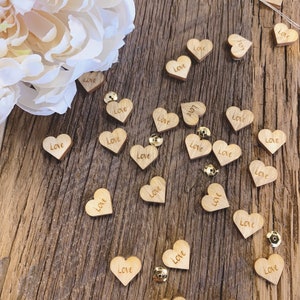 Tiny 100 Love Hearts, Confetti Engraved Love Hearts, Wedding Table Confetti