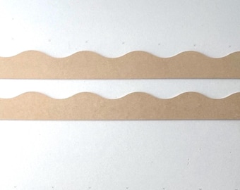 Wavy MDF Trim Molding, 46" Length Trim, Wavy Scalloped Trim