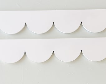 Primed Scalloped MDF Trim Molding, 46" Length, Ready to Paint