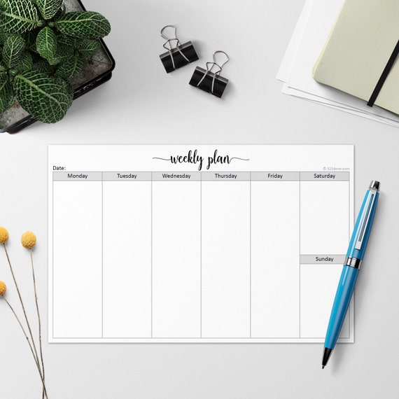 50 Sheets 8.5 x 11 Made in USA Perforated to Do Memo Pad 321Done Weekly Plan Checklist Notepad Minimalist