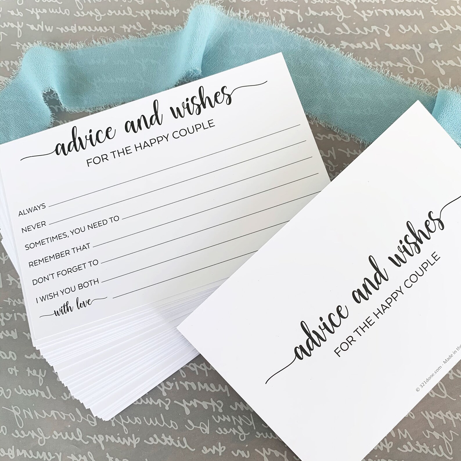 Advice and Wishes for The Happy Couple Cards 50 Cards 4x6 | Etsy