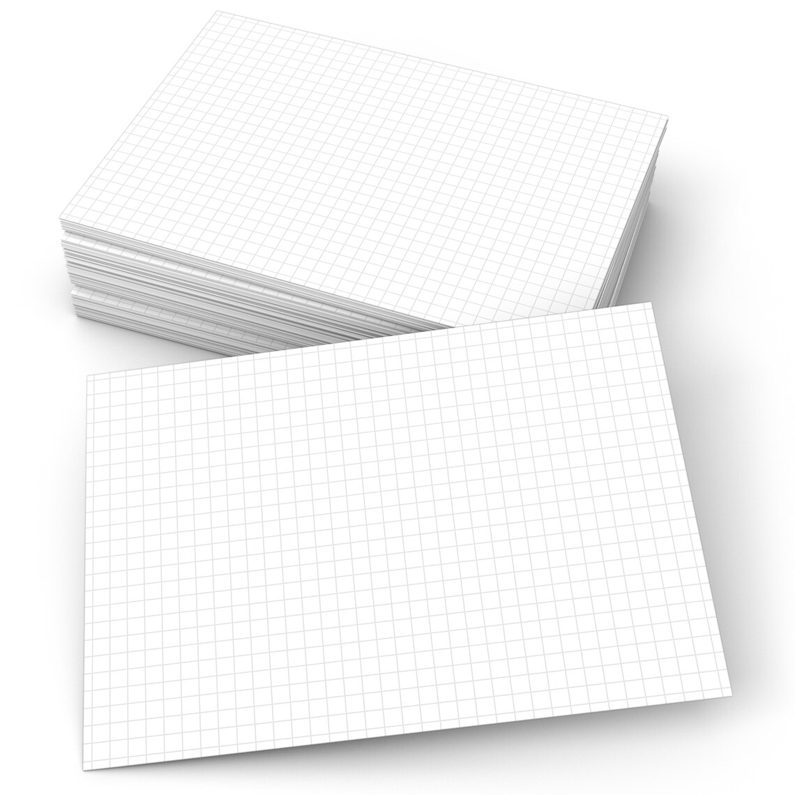 Grid Index Cards 5x7 Inches Set of 50 GraphRuled 0.20