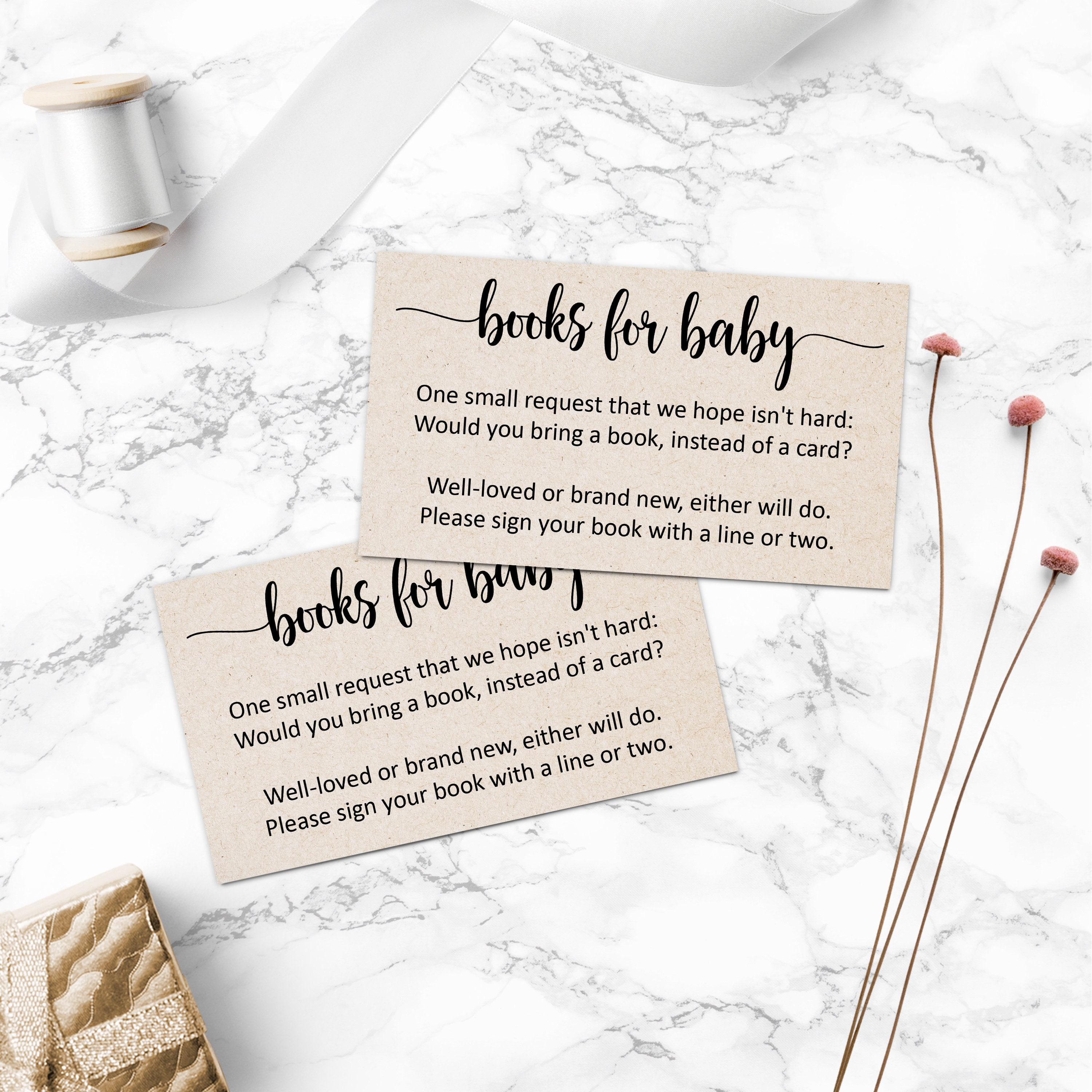 Books for Baby Cards set of 50 3.5x2 Baby Shower Insert for Etsy