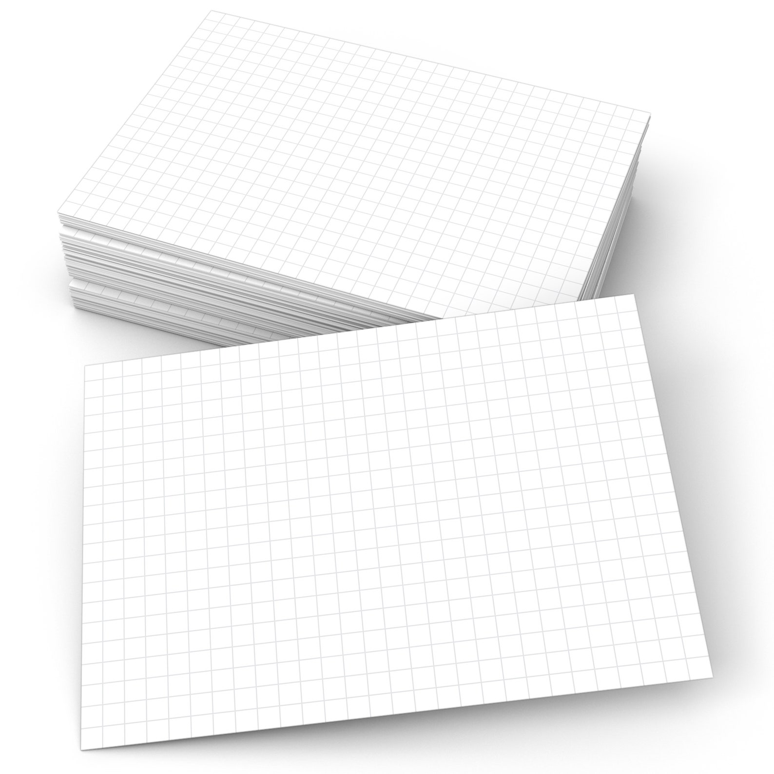 Grid Index Cards 5x7 Inches Set of 50 GraphRuled 0.25