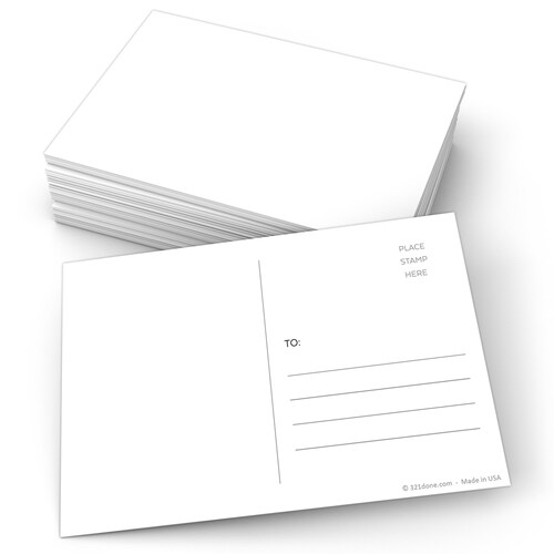 Blank Postcards set of 50 4x6 Plain White Card Stock Etsy