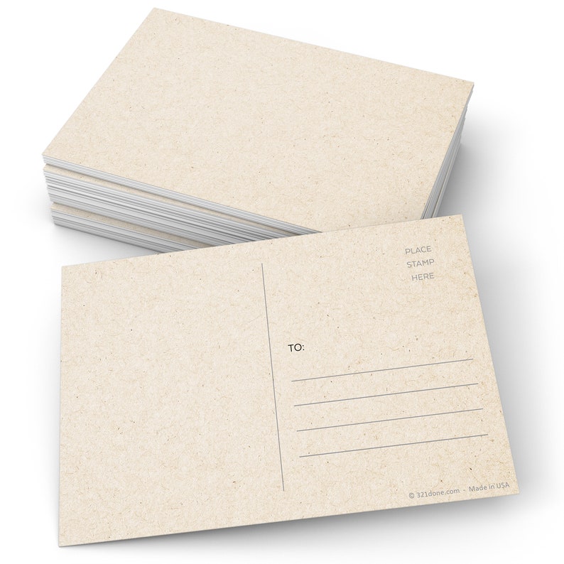 Blank Postcards Set of 50 4x6 Plain White Card Stock Etsy