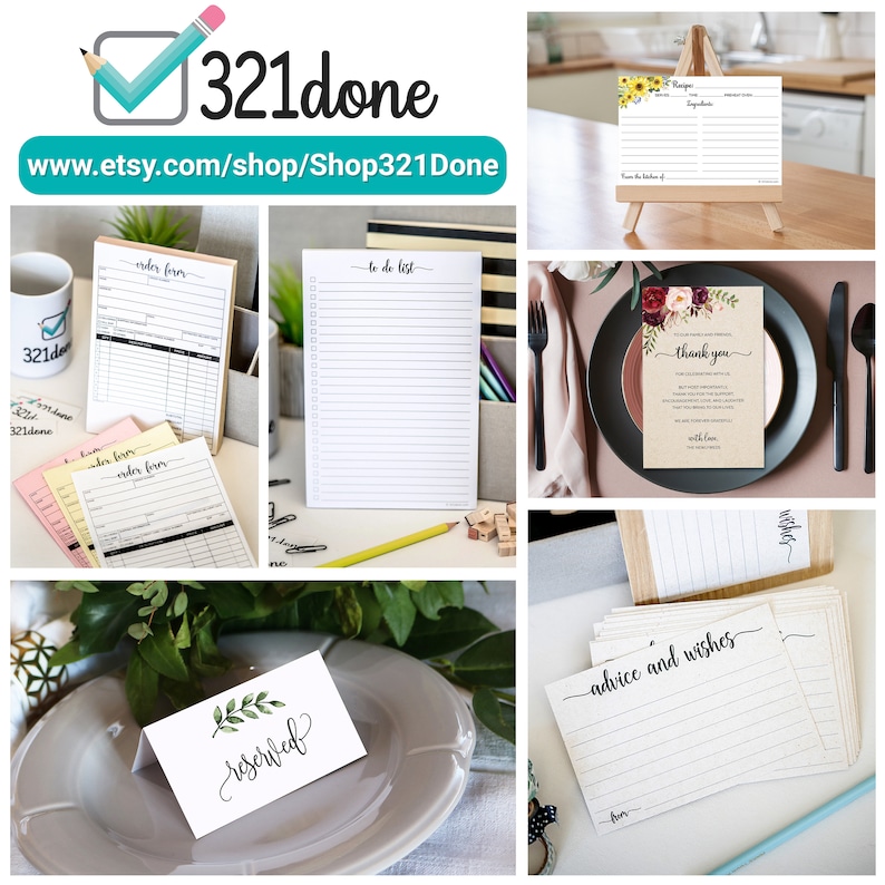 5x7 Large Recipe Cards for Wedding Bridal Shower Recipe Box Etsy