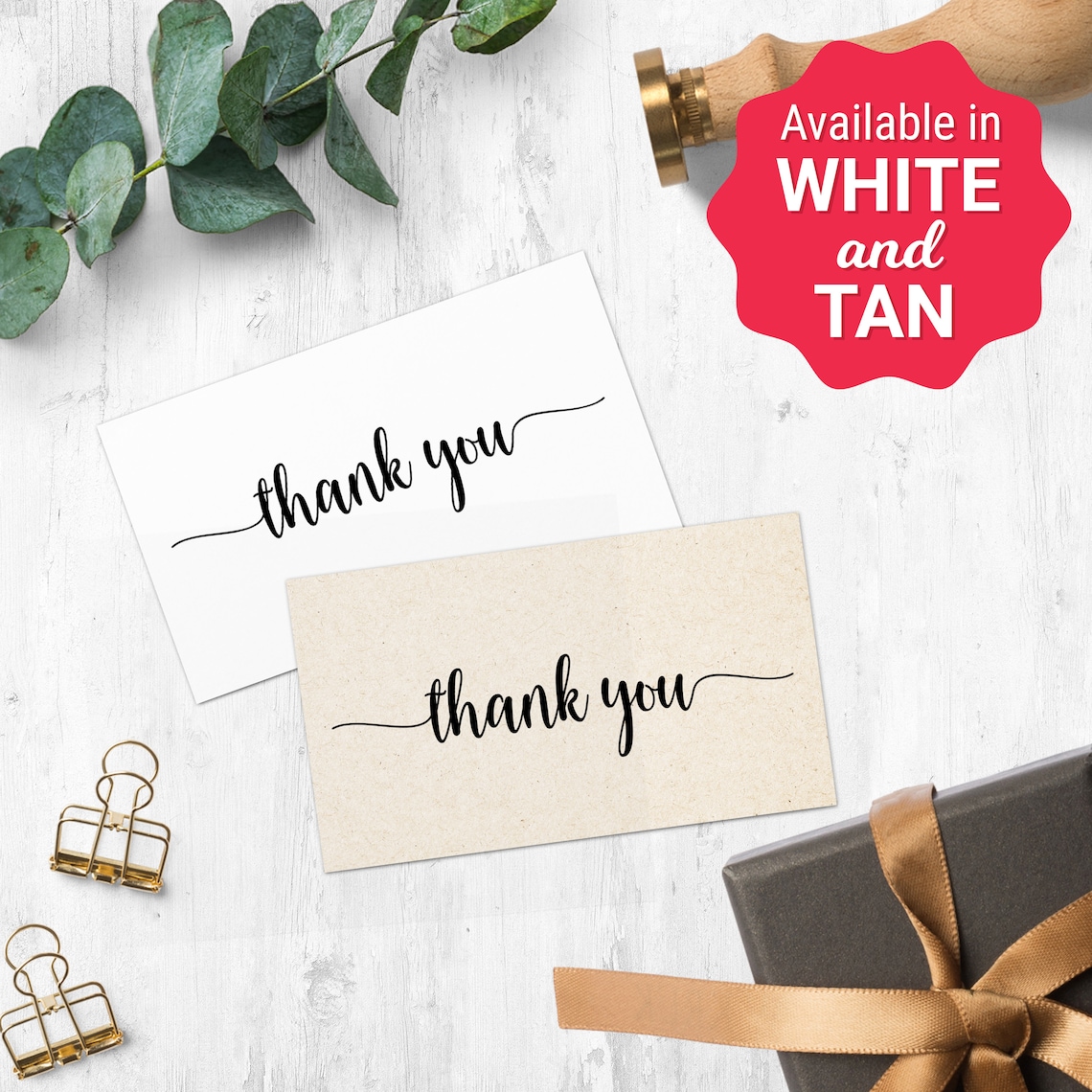 Thank You Notecards Small set of 50 Business Card Size 3.5x2 | Etsy