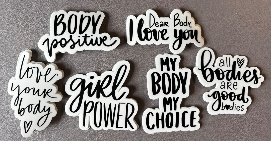 Body Positive Sticker Pack, My Body My Choice, Body Positivity, Love ...