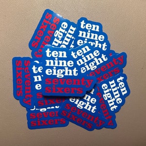 76 Philadelphia Basketball fan sticker - Philly fan gift, Philadelphia Sticker,  Glossy Waterproof, Water bottle Sticker