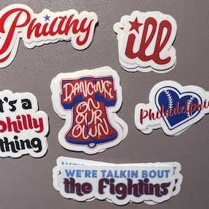 Philly Sticker, Philadelphia baseball fan, Philly fan gift, Philadelphia Sticker, Baseball MacBook Stickers, Waterproof Water bottle Sticker