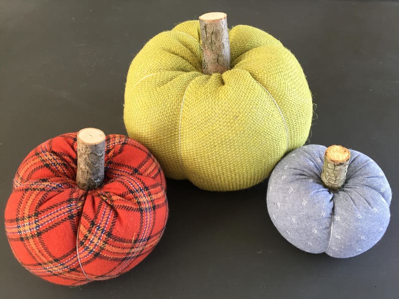 Fabric Pumpkins Pumpkin Autumn Decor Thanksgiving Decor Etsy