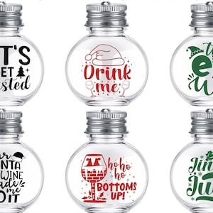 Christmas Booze Balls Ornament Set. Funny Shot Glass For Stocking Stuffers Christmas Presents Gag Gift, Party Favors