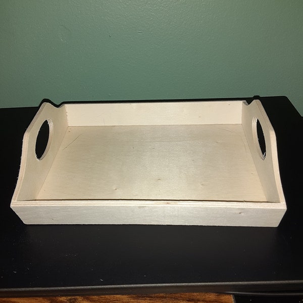 5 wooden trays unfinished