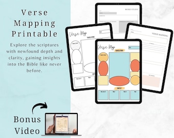 Verse Mapping Printable | Verse Map Journal | Bible Study Journal