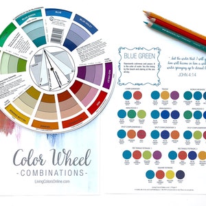 Color Wheel Combinations PDF and Procreate File