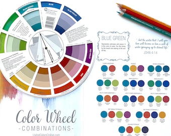 Color Wheel Combinations PDF and Procreate File