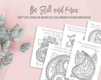 Be Still and Know 30-Page Coloring Book