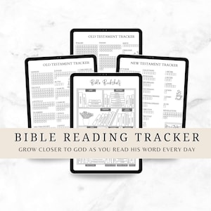 Bible Reading Tracker | Bible Tracker Printable | Bible Reading Log | Bible Reading Chart | Bible Reading Plan Printable