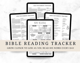 Bible Reading Tracker | Bible Tracker Printable | Bible Reading Log | Bible Reading Chart | Bible Reading Plan Printable