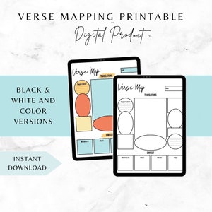 Verse Mapping Printable | Verse Map Journal | Bible Study Journal ...