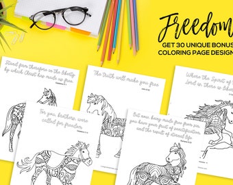 Freedom 30-Page Coloring Book