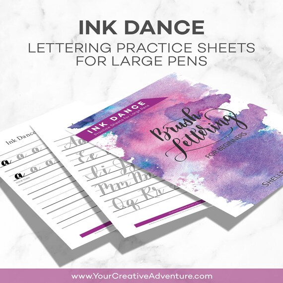 Free Brush Lettering Practice Sheet - Minimalist Alphabet - Modern  Calligraphy Kits and Classes, Calligraphy Inks