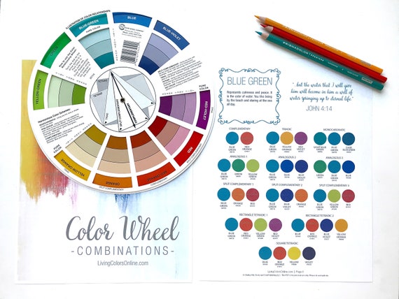 Color Wheel Combinations PDF and Procreate File Etsy