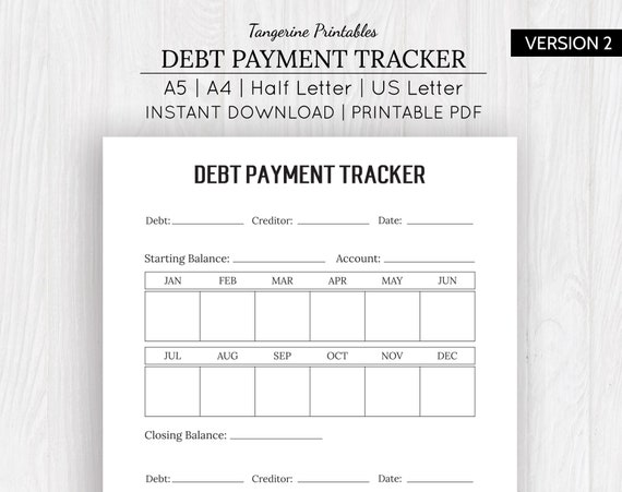 Debt Payoff Chart Printable