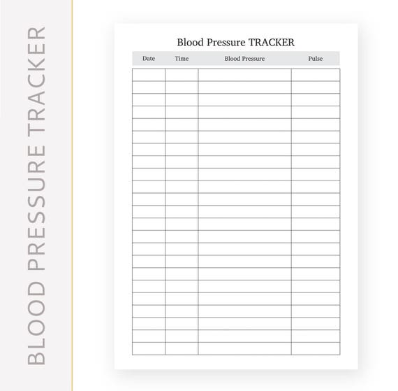 blood pressure tracker health journal a5 insert a5 blood pressure trackers