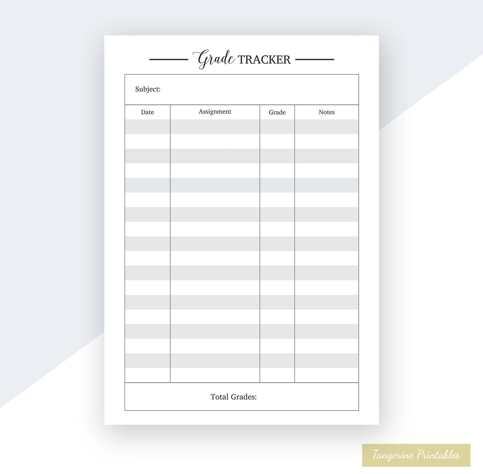 grade tracker college planner printable a5 planner etsy