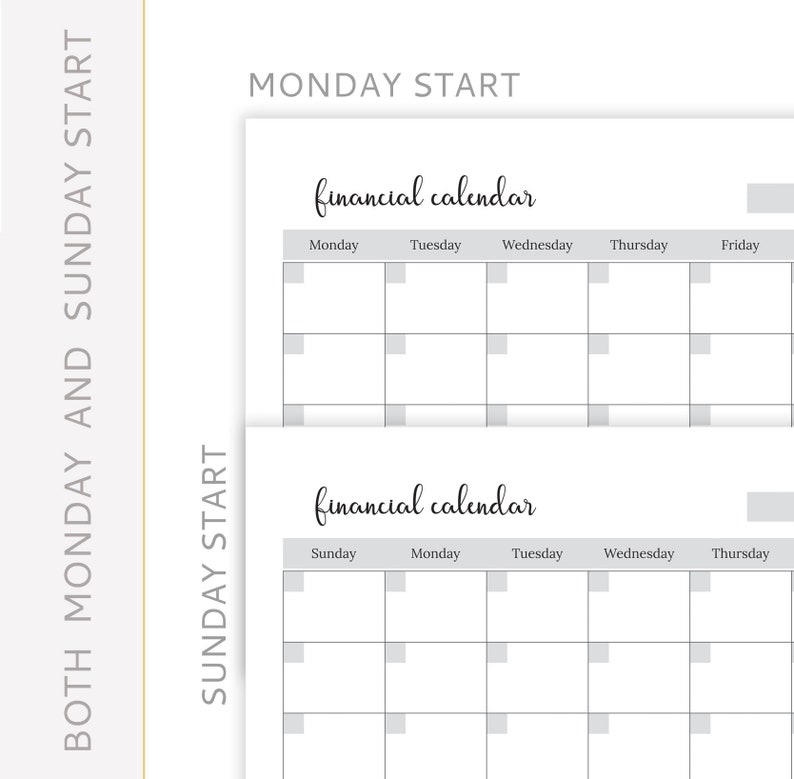 Planificador Financiero Imprimible Financial Planner Etsy