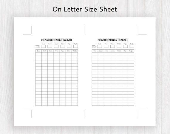 a6 measurement tracker a6 body measurements tracker a6 weight progress tracker a6 fitness tracker size a6 body measurement tracking sheet