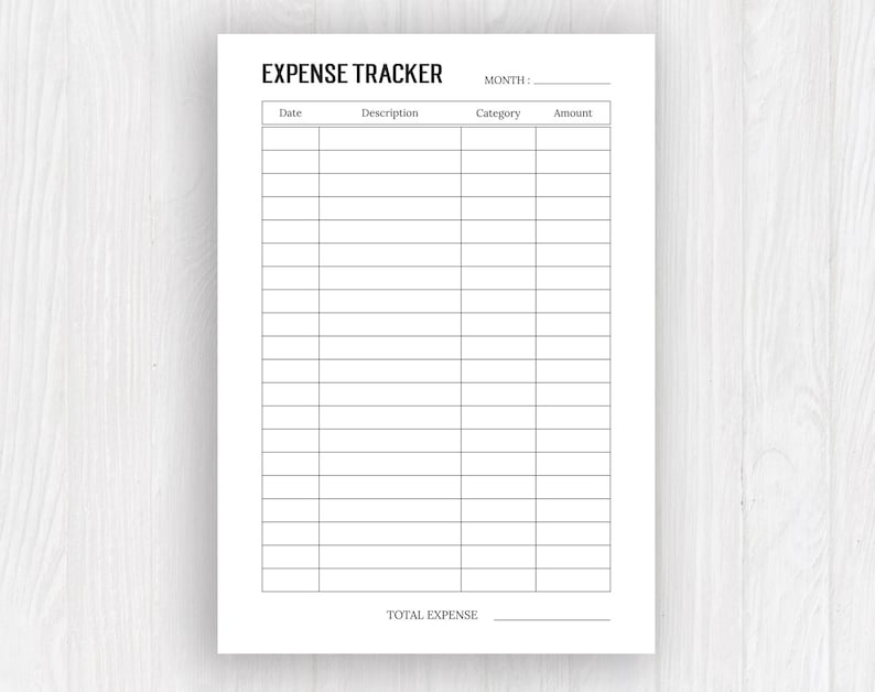 Printable Expense Tracker Pdf