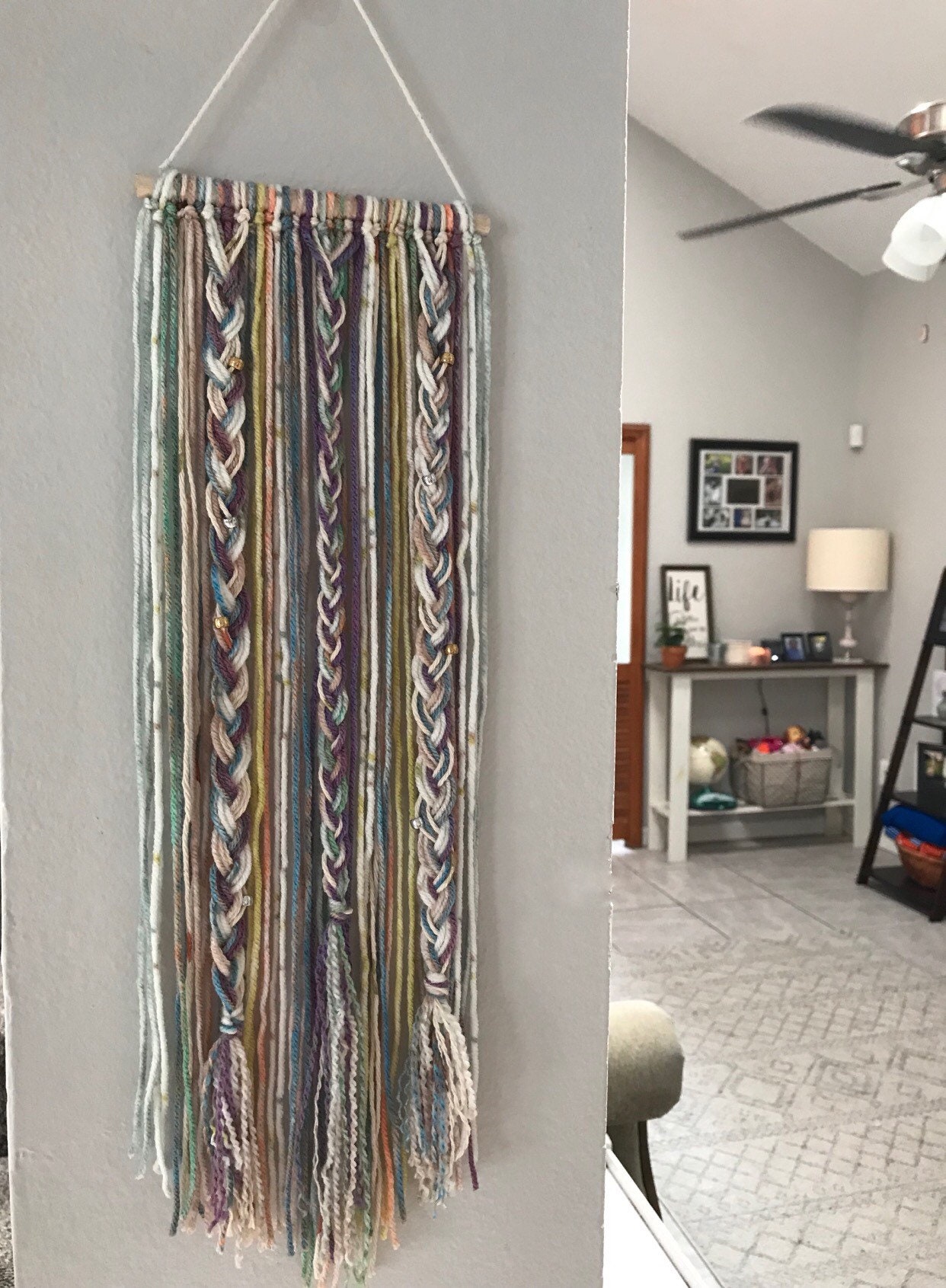 Multi color wall hanging boho decor colorful wall decor Etsy