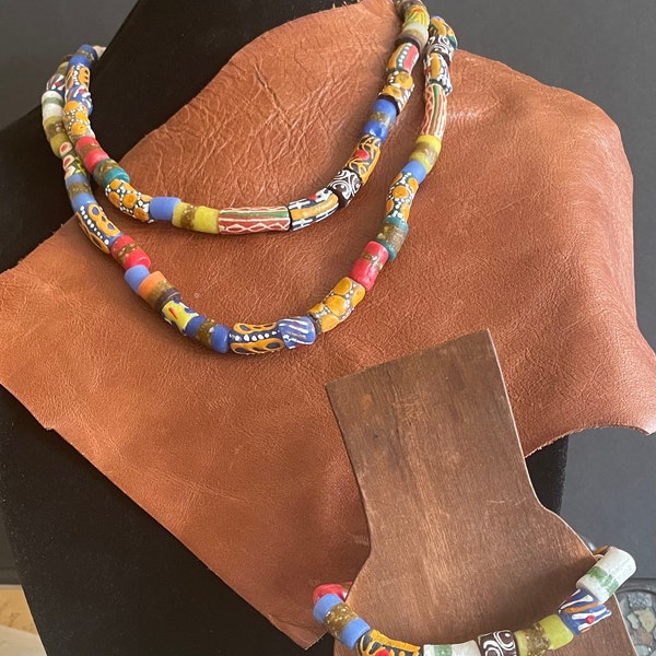 African Krobo Bead Necklace Set