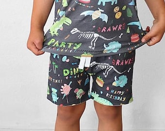 Birthday dino shorts